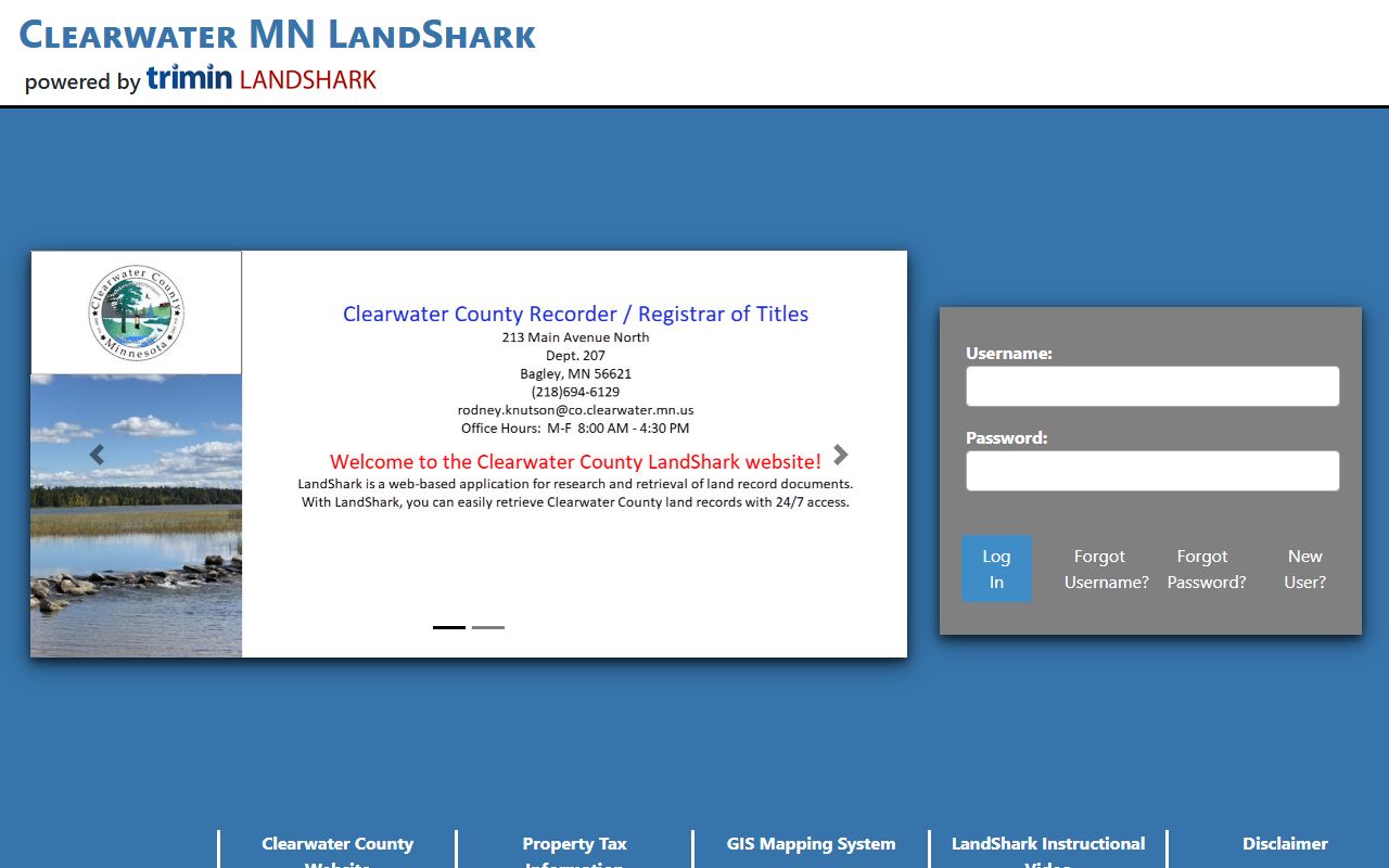 Clearwater County court records compared with LandShark recorder records