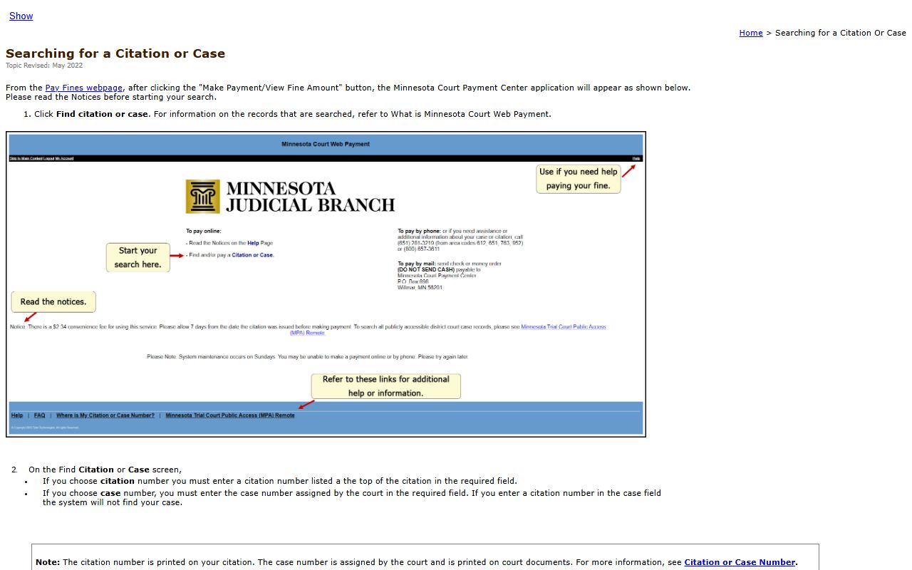Clearwater County traffic court records Web Payment citation search help